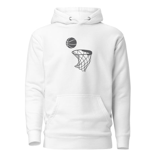 Basketball Logo 2 - Premium Hoodie - White