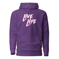 Logo (Pink Outline) - Premium Hoodie - Purple